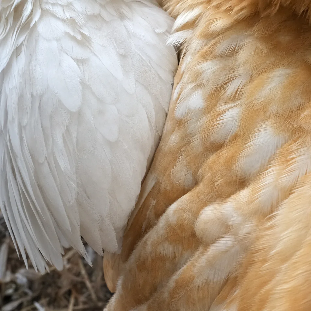 Clean chicken feathers after digestive support