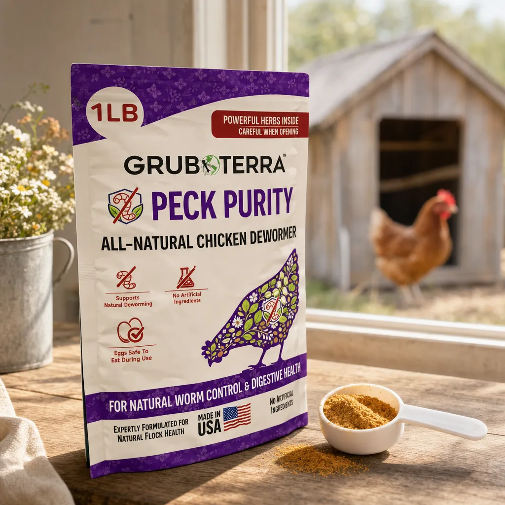 Peck Purity daily protection for backyard hens