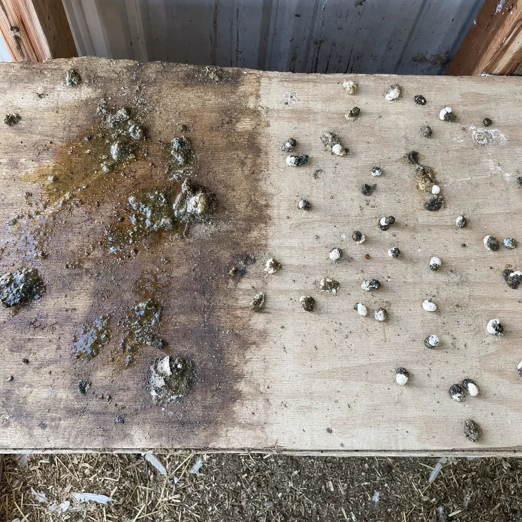 Backyard chicken digestive health and firm droppings